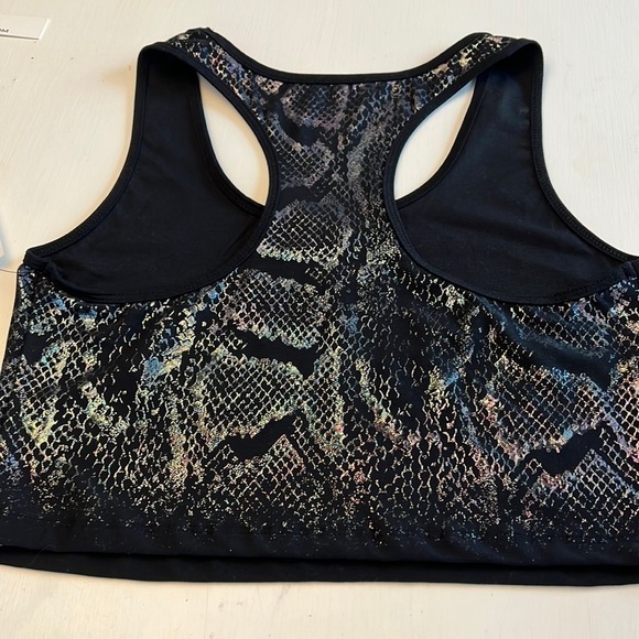 Evolution and Creation Rainbow Shiny Reptile Workout Crop Top Size L New - Picture 5 of 5